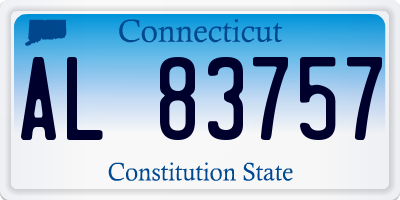 CT license plate AL83757
