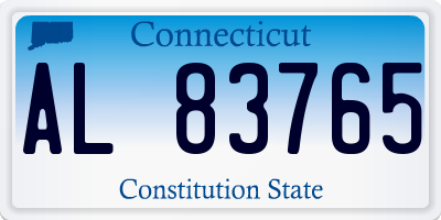 CT license plate AL83765