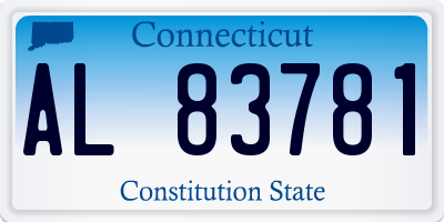 CT license plate AL83781