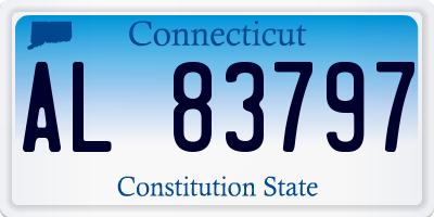 CT license plate AL83797
