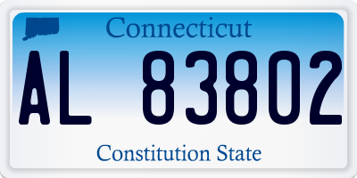 CT license plate AL83802