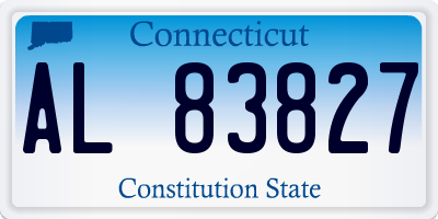 CT license plate AL83827