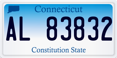 CT license plate AL83832