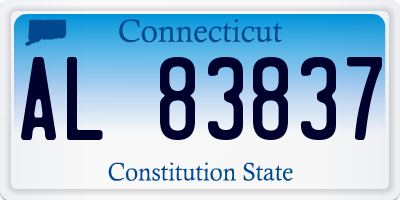 CT license plate AL83837
