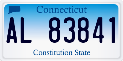 CT license plate AL83841