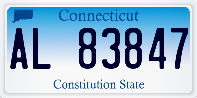 CT license plate AL83847