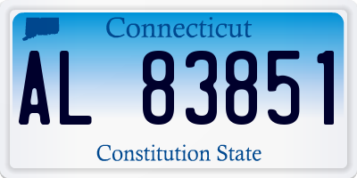 CT license plate AL83851