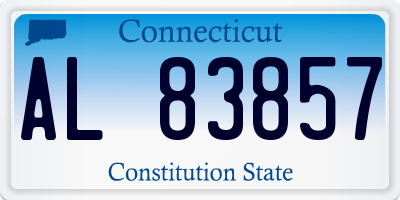 CT license plate AL83857
