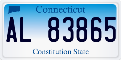CT license plate AL83865