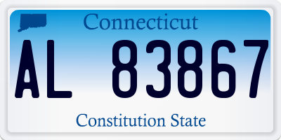 CT license plate AL83867