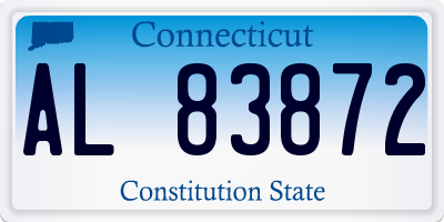 CT license plate AL83872