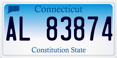 CT license plate AL83874