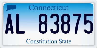 CT license plate AL83875