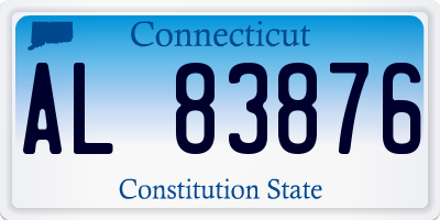 CT license plate AL83876