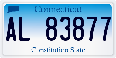 CT license plate AL83877