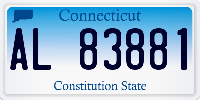 CT license plate AL83881