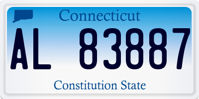 CT license plate AL83887