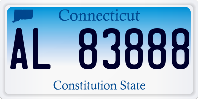 CT license plate AL83888