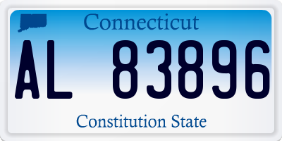 CT license plate AL83896