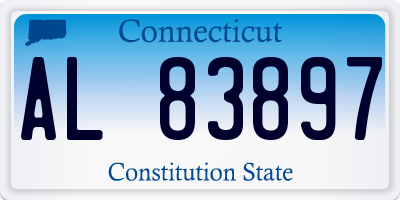 CT license plate AL83897
