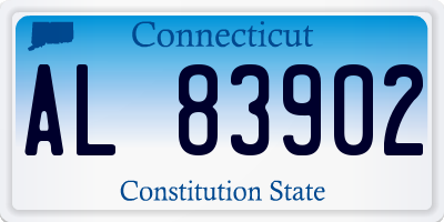 CT license plate AL83902