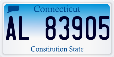 CT license plate AL83905