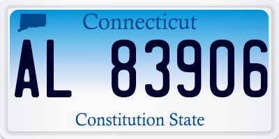 CT license plate AL83906