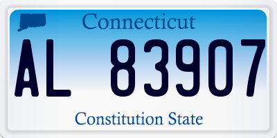 CT license plate AL83907