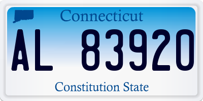 CT license plate AL83920