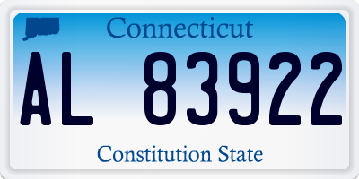CT license plate AL83922