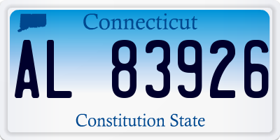 CT license plate AL83926