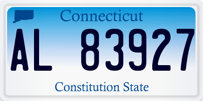 CT license plate AL83927
