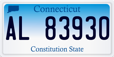 CT license plate AL83930