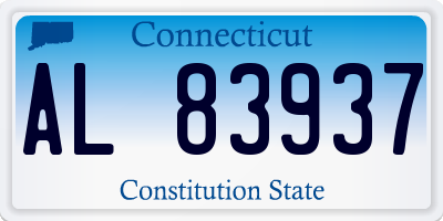 CT license plate AL83937