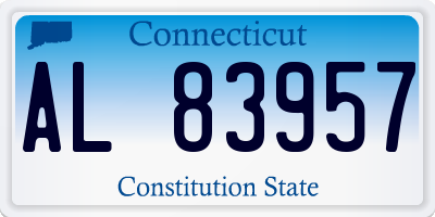 CT license plate AL83957
