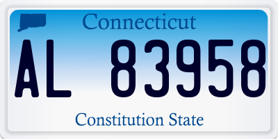 CT license plate AL83958