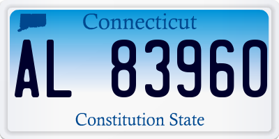 CT license plate AL83960
