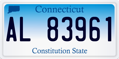 CT license plate AL83961