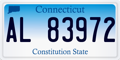 CT license plate AL83972