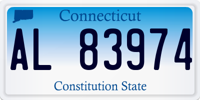 CT license plate AL83974