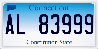 CT license plate AL83999