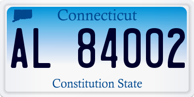 CT license plate AL84002