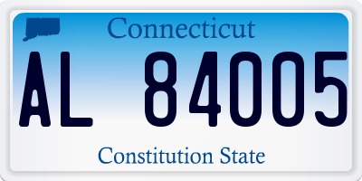CT license plate AL84005