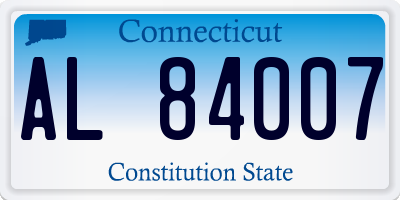 CT license plate AL84007