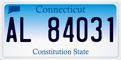 CT license plate AL84031