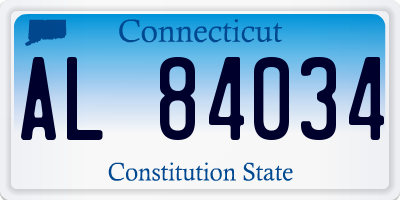 CT license plate AL84034