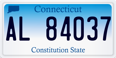 CT license plate AL84037