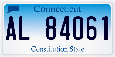 CT license plate AL84061