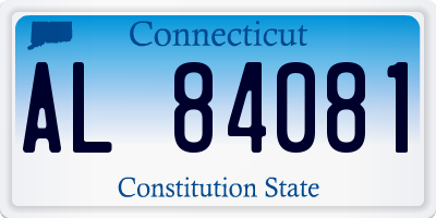 CT license plate AL84081