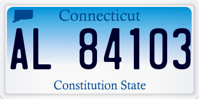 CT license plate AL84103